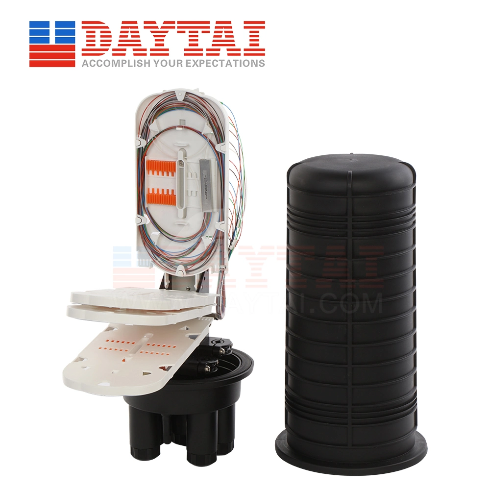 Round Aerial Joint Splice Box 144 Core Fiber Optic Closure with Trays