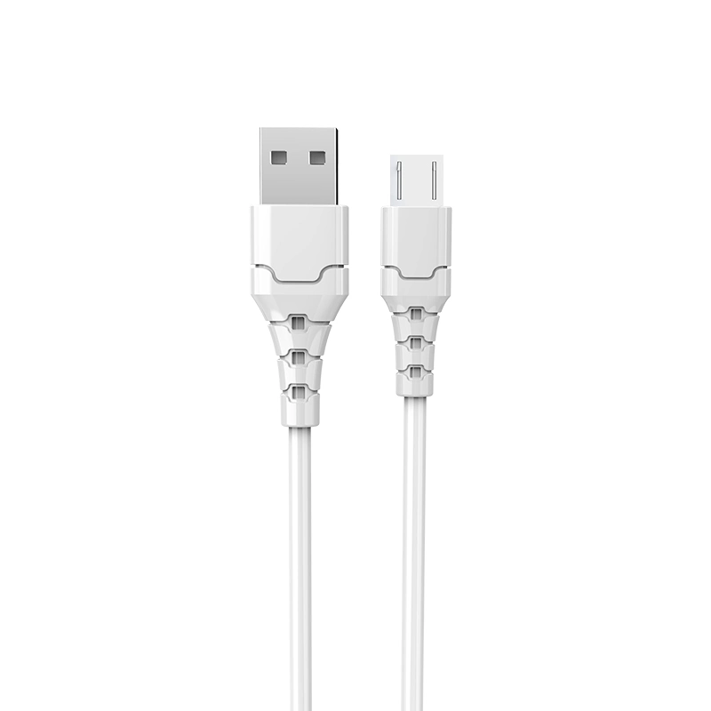 Fast Charging Cable 2m Length White Color Micro Cable Suitable for Phones Cable
