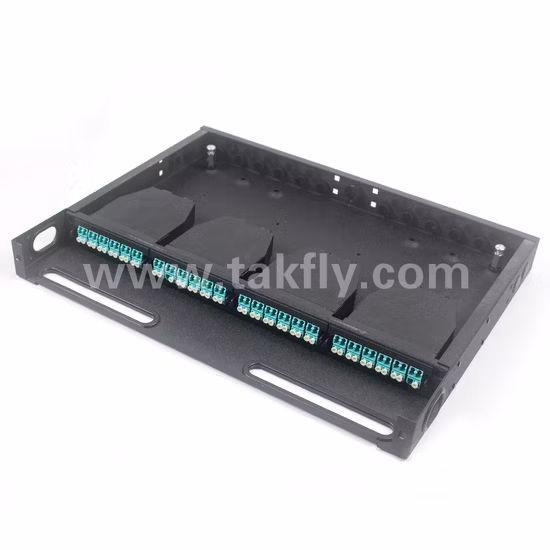 Pannello patch in fibra ottica MPO 1U da 19 pollici per montaggio su rack