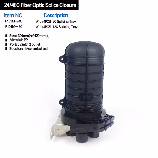 Scatola di distribuzione in fibra ottica a 12 conduttori