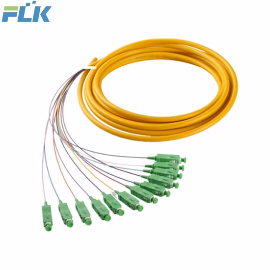 Fasci di fibra ottica multi-core, trecce di fanout in fibra ottica, treccia in fibra Sc/LC/12 LSZH