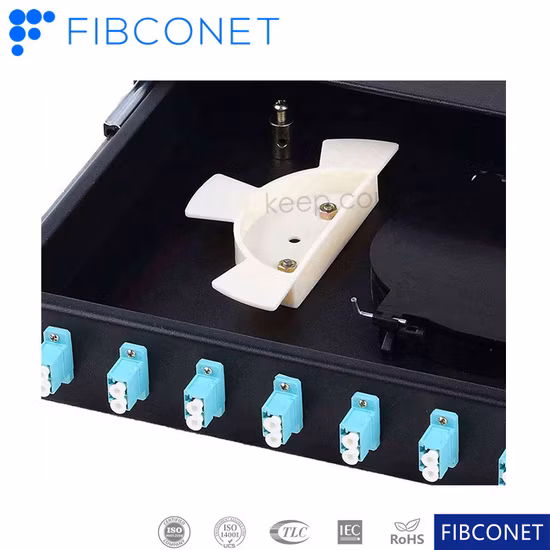 Pannello patch LC duplex in fibra ottica tipo 12 24 a cassetto FTTH