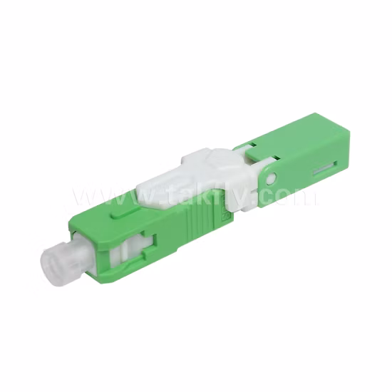 FTTH FTTX Quick SC APC Simplex Monomodale Cavo di comunicazione in fibra ottica per telecomunicazioni Connettore a filo rapido